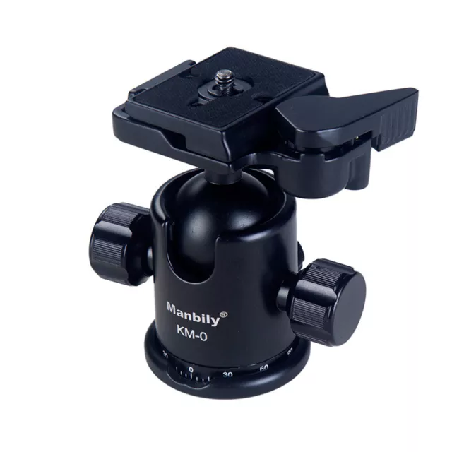 Pro Camera Tripod Ball Head Ballhead with Quick Release Plate 1/4"-3/8" Screw