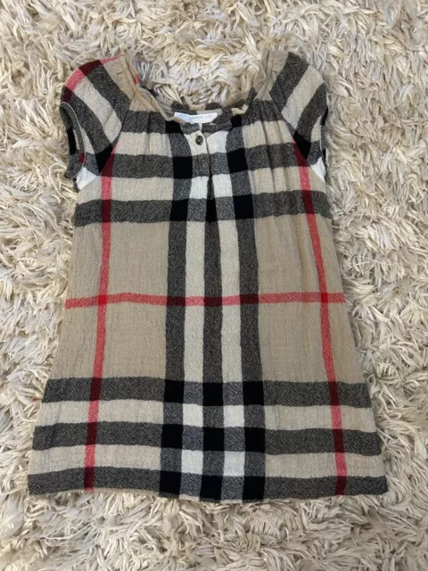 Burberry Toddler Girls Classic Tartan Print Dress Size 4Y