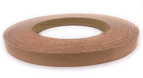 Cherry Preglued 1" X 250' Wood Veneer Edge Banding Roll, Flexible Wood Tape,