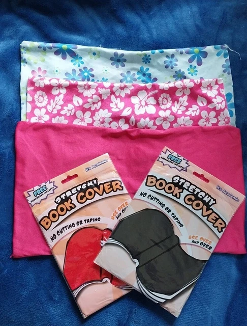5 Stretchy Book Cover Up To 8.5 “ x 11” - With 2 Free Bookmarks