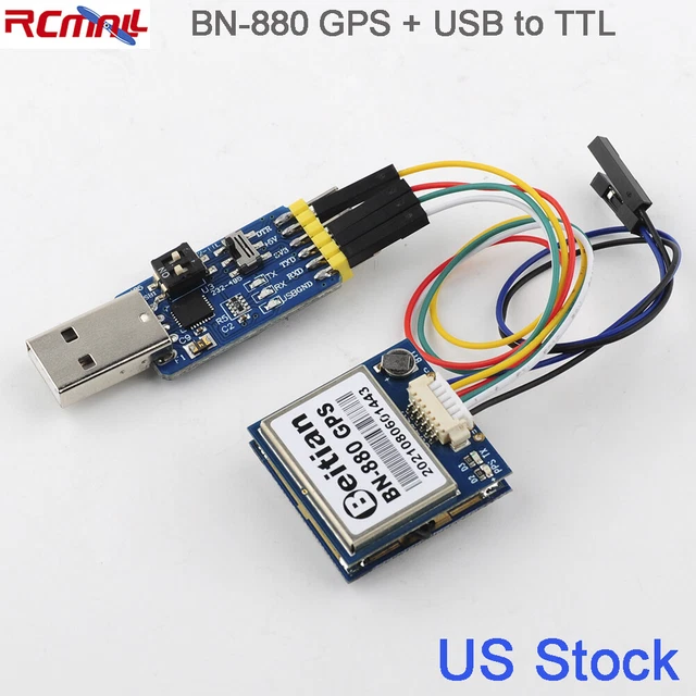 Beitian BN-880 GPS Receiver w/Flash + CP2102 USB to TTL Adapter Module US Stock