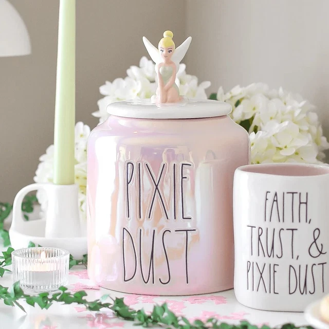 NEW | Rae Dunn | Disney Collection | Luster Dusty Pink Cookie Jar Tinkerbell NEW | Rae Dunn | Disney Collection | Luster Dusty Pink Cookie Jar Tinkerbell