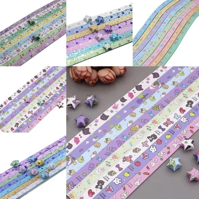540 Sheets Cartoon Origami Stars Paper Strips Lucky Colorful Star
