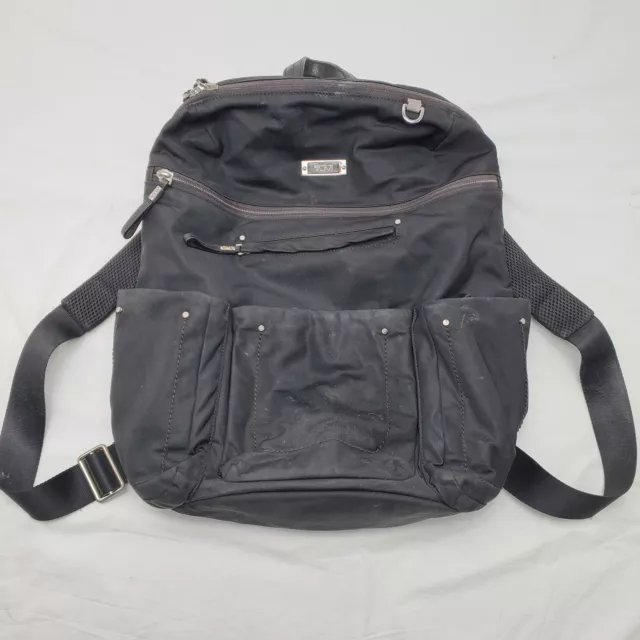 Vintage Tumi Black Nylon Laptop Backpack Adjustable Straps 16"x14"