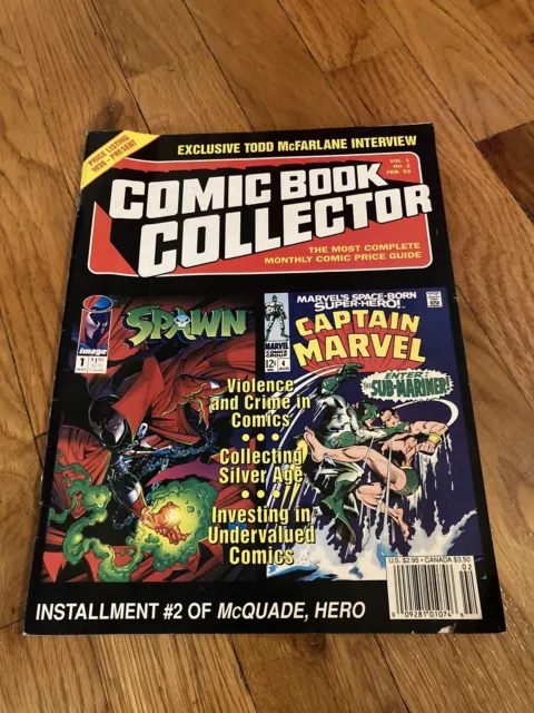 Comic Book Collector Magazine #2 (1993) Spawn #1 Cvr - Todd Mcfarlane Interview