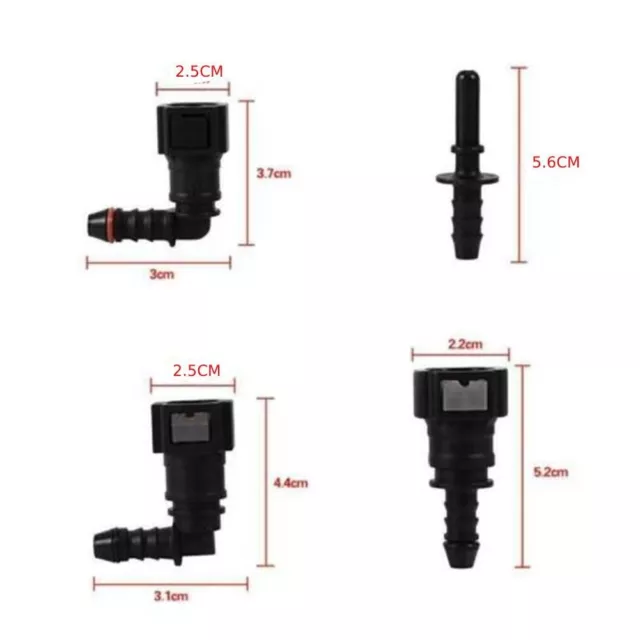 Angled Fuel-Line PUSH Quick Release Coupler Connector Car Boat-Bike Van 8mm I.D