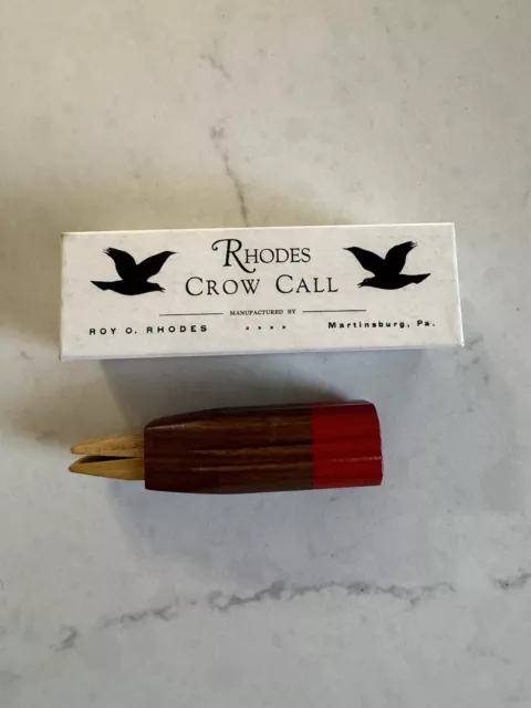 Vintage Rare Rhodes Crow Call New Old Stock 1940s Martinsburg Pa Never Used