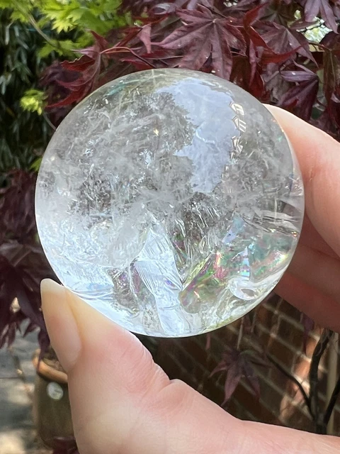 Brazilian Clear Quartz Crystal Ball AAA+ 50mm Diameter Multi Rainbows A