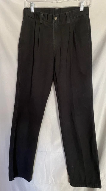 Chaps Boys Size 16 Black School Approved Adjustable Pants Pockets ZIP