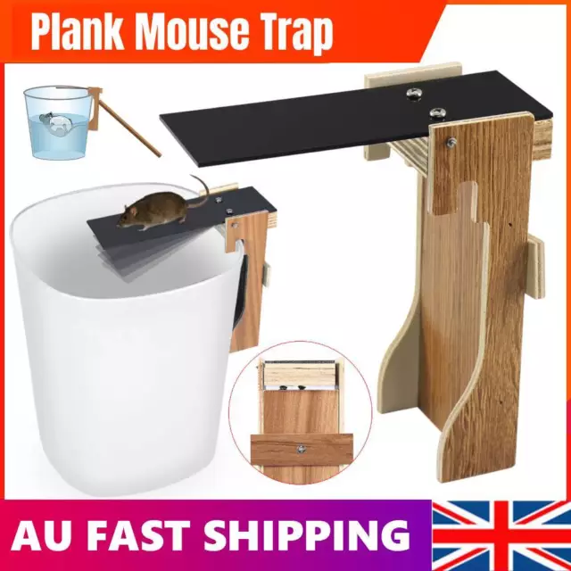 AU Walk The Plank Mouse Trap Roller Catch Mice Auto Reset Humane Bucket Rat Trap