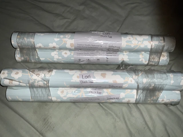 laura ashley wallpaper lori duck egg six rolls