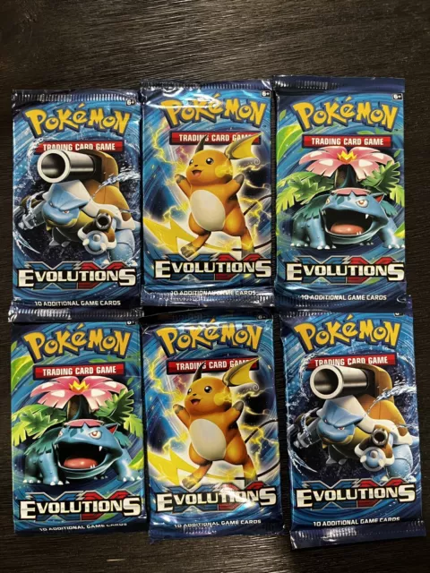 Pokemon Cards TCG XY Evolutions Booster Packs (x6) Random Art Brand New Sealed