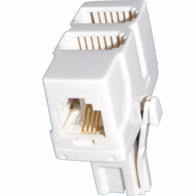 431A Bt Plug To Dual Bt + Rj11 6P4C Socket Telephone Cable Adapter,Uk To Uk & Us