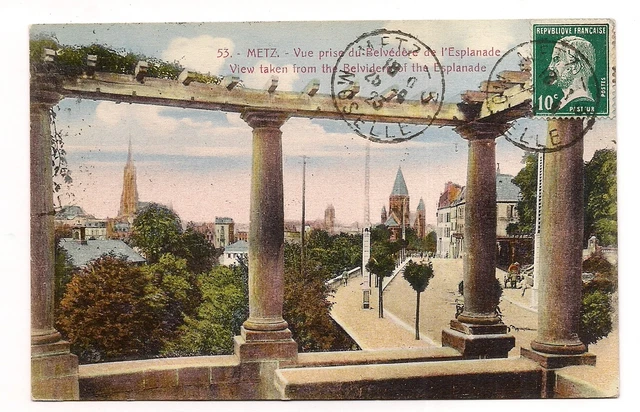 metz  vue prise du belvédère de l'esplanade