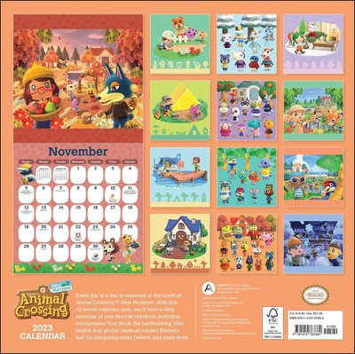 ANIMAL CROSSING - New Horizons - 2023 Wall Calendar - Brand New
