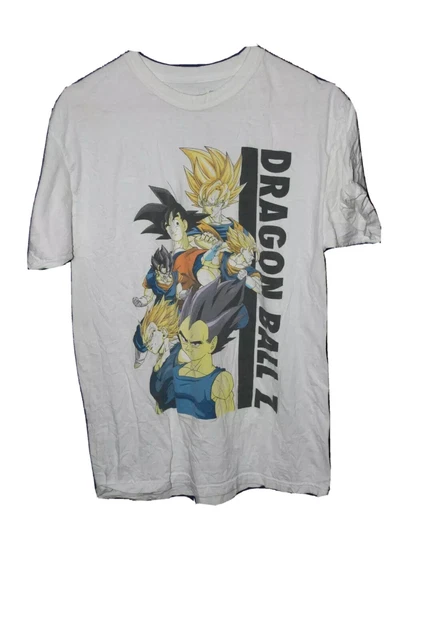 T-shirt Dragon Ball Z M bianco medio Goku e Vegeta anime giapponesi arti marziali