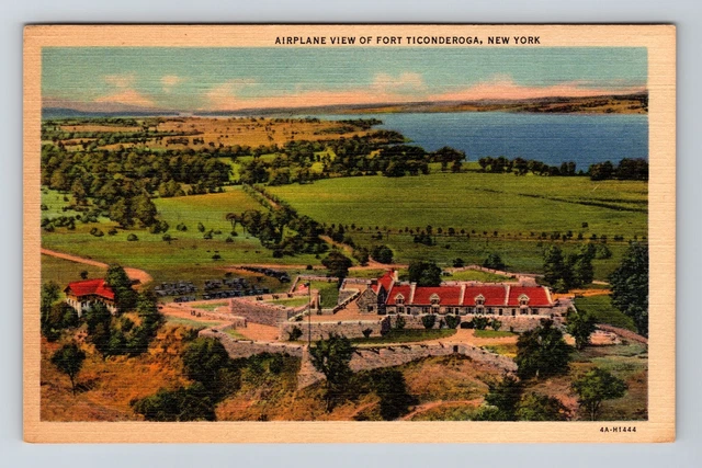 Fort Ticonderoga NY-New York, Aerial View of Fort Ticonderoga Vintage Postcard