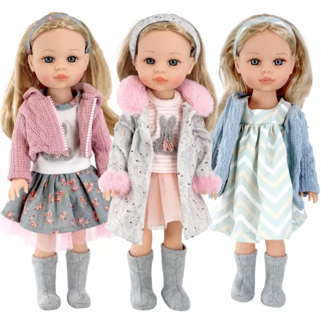 BiBi Doll Baby Doll Girl with Long Styling Hair American Style Fashion Dolls 15"