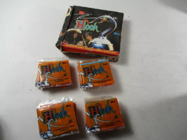 1991 Topps Hook Movie Trading Cards Box 35 Sealed Packs ~ Robin Williams