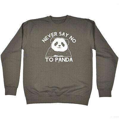Funny Kids Childrens Sweatshirt Jumper - Never Say No To Panda