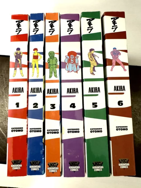 Akira Volume 1-6 Complete Set Kodansha Comics Manga Katsuhiro Otomo