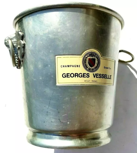 Seau à champagne Georges Vesselle à Bouzy en  Aluminium VINTAGE