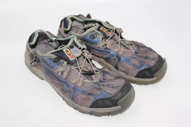 Salomon Mens TechAmphibian Contagrip Hiking Water Shoes Size 12 643001 Blue Gray