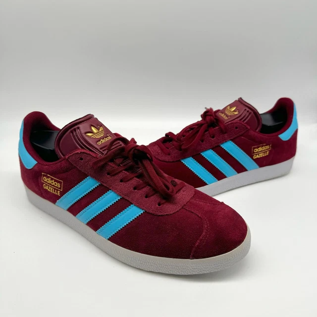 mens claret and blue trainers