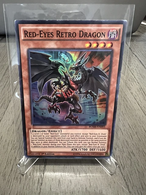 Red-Eyes Retro Dragon (BOSH-EN095) - Super Rare - 1st Edition