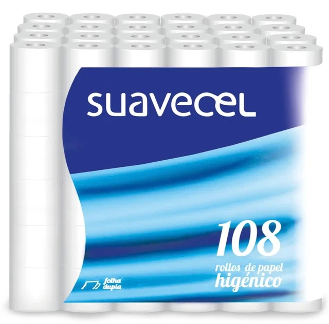 Carta igenica 108 rotoli carta igienica a doppio strato 2 veli morbida