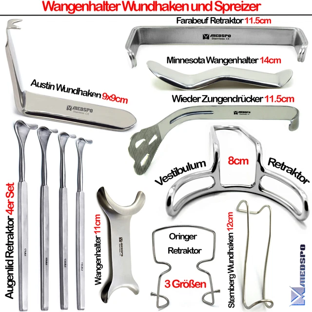 5er Minnesota Zunge Oralchirurgie Wangenabhalter Wundhaken Zahnarzt KFO online kaufen 5er Minnesota Zunge Oralchirurgie Wangenabhalter Wundhaken Zahnarzt KFO online kaufen