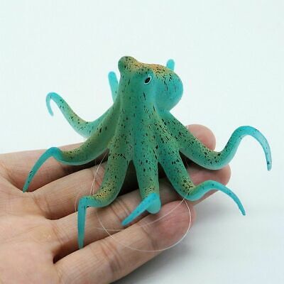 Fluorescent Artificial Octopus Aquarium Decoration Ornament Fish Tank Decor US