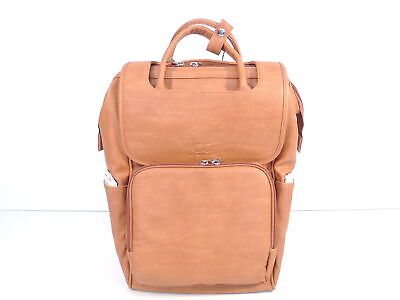 Citi Collective Explorer Diaper Baby Bag Backpack Tan Faux Leather New NWT