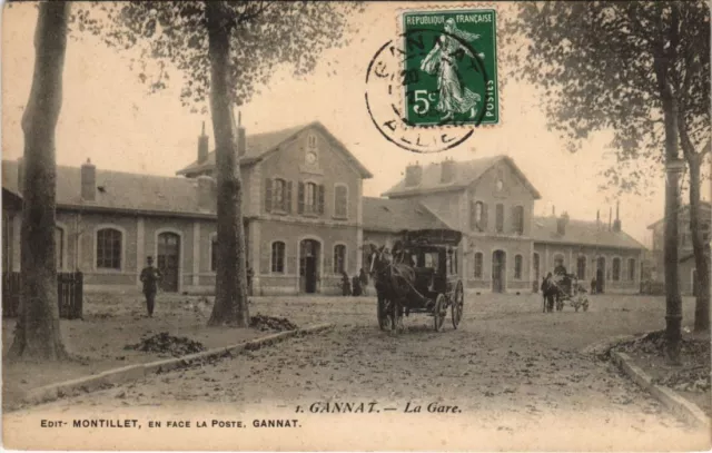 CPA AK GANNAT La gare Railway FRANCE (929067)