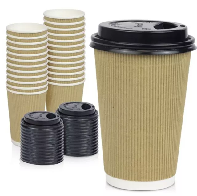 Paper Cups Disposable Coffee Cups  Kraft Cups 8-12oz For Hot And Cold Drink Cups