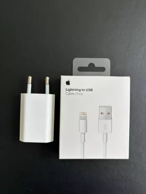Original Apple Lightning auf USB Kabel für Apple, 1m - mit orig. Apple Netzteil