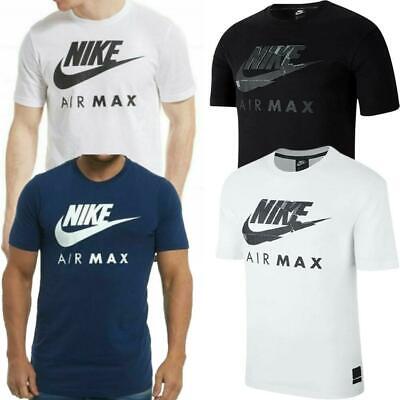Nike AIR MAX Nsw Da Uomo Sport taglio Atletico T SHIRT COTONE JERSEY PALESTRA Tee