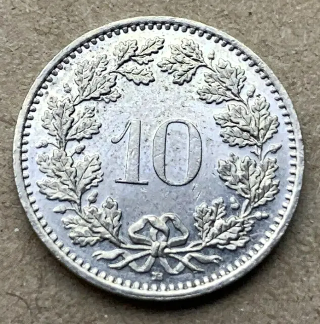 1993 Switzerland 10 Rappen Coin UNC    High Grade World Coin     #B1402