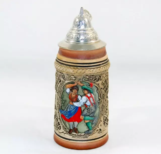 Thewalt Alt Grenzau dancers german beer stein with lid ceramic .25L