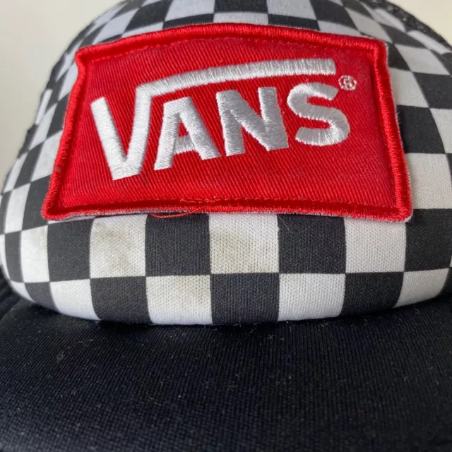 Gorra Vans gorra encarnada negra blanca camionero espalda a presión ajustable talla única fuera del