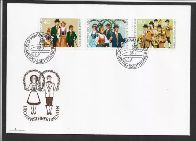 pb231 LIECHTENSTEIN/ Trachten MiNr 754-56 FDC