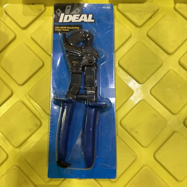 IDEAL Electrical 35-056 Ratcheting Cable Cutter, 400 MCM, Wire Cutting Tool, NEW