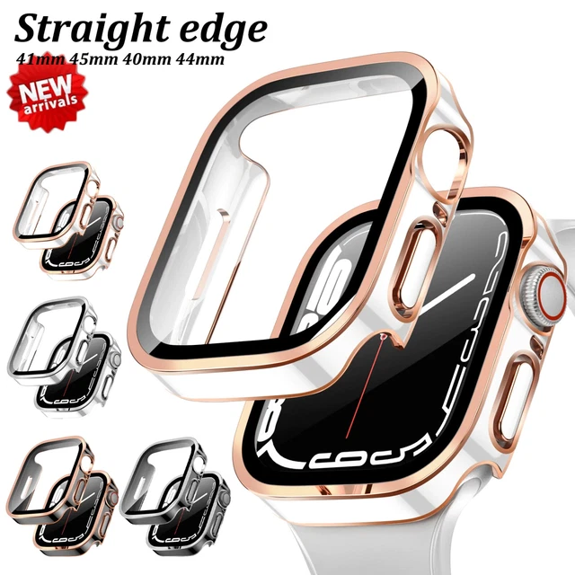 Verre Trempé Apple Watch 40 44 45 Vitre Film Protector Coque Housse Case Cover