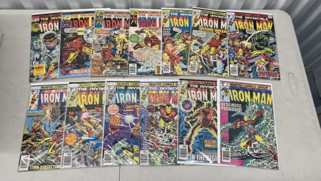 The Invincible Iron Man MARVEL BRONZE AGE Mid Grade LOT