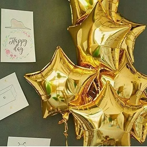 palloncini stella oro per matrimonio o compleanno 