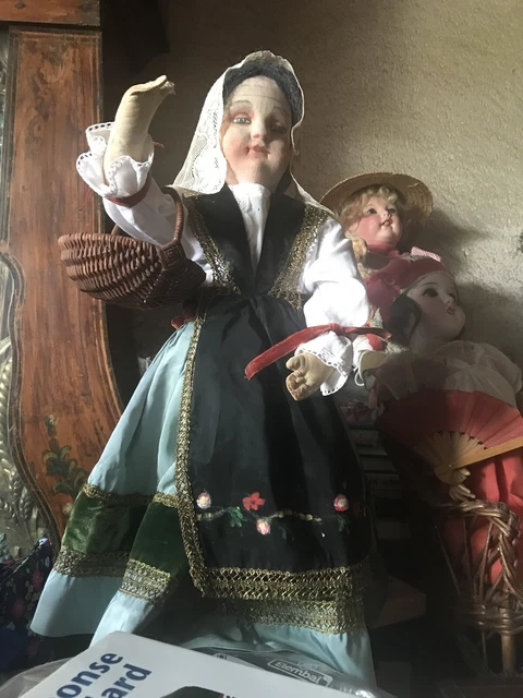 ANCIENNE POUPÉE EN feutrine tissu type Raynal Lenci EUR 20,00 - PicClick FR