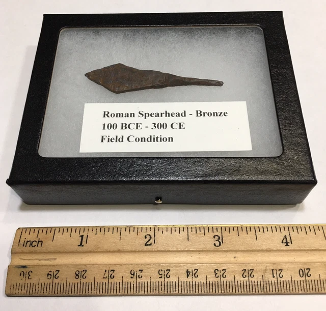 Ancient Roman Spearhead 2000 Years Old! Field Condition! Authentic In Display!