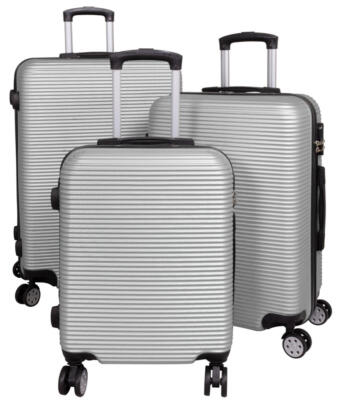 Avalon Bleu Avalon ABS Rigide Voyage Chariot Quatre Rouleaux Valise Set M+L + XL 
