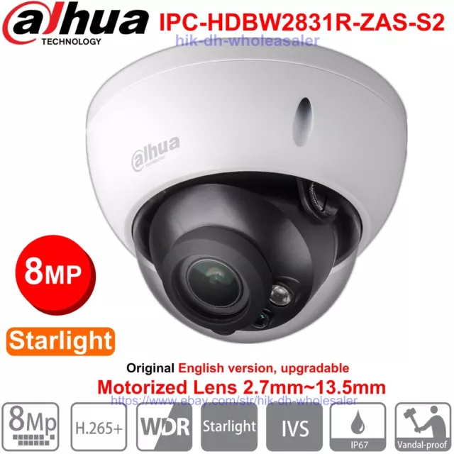 Dahua IPC-HDBW2831R-ZAS-S2 8MP 5x Motorized Zoom IP Camera IR60m WDR IVS H.265+