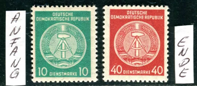DDR DIENST A 1956 30,33yII ** POSTFRISCH signiert (M1988